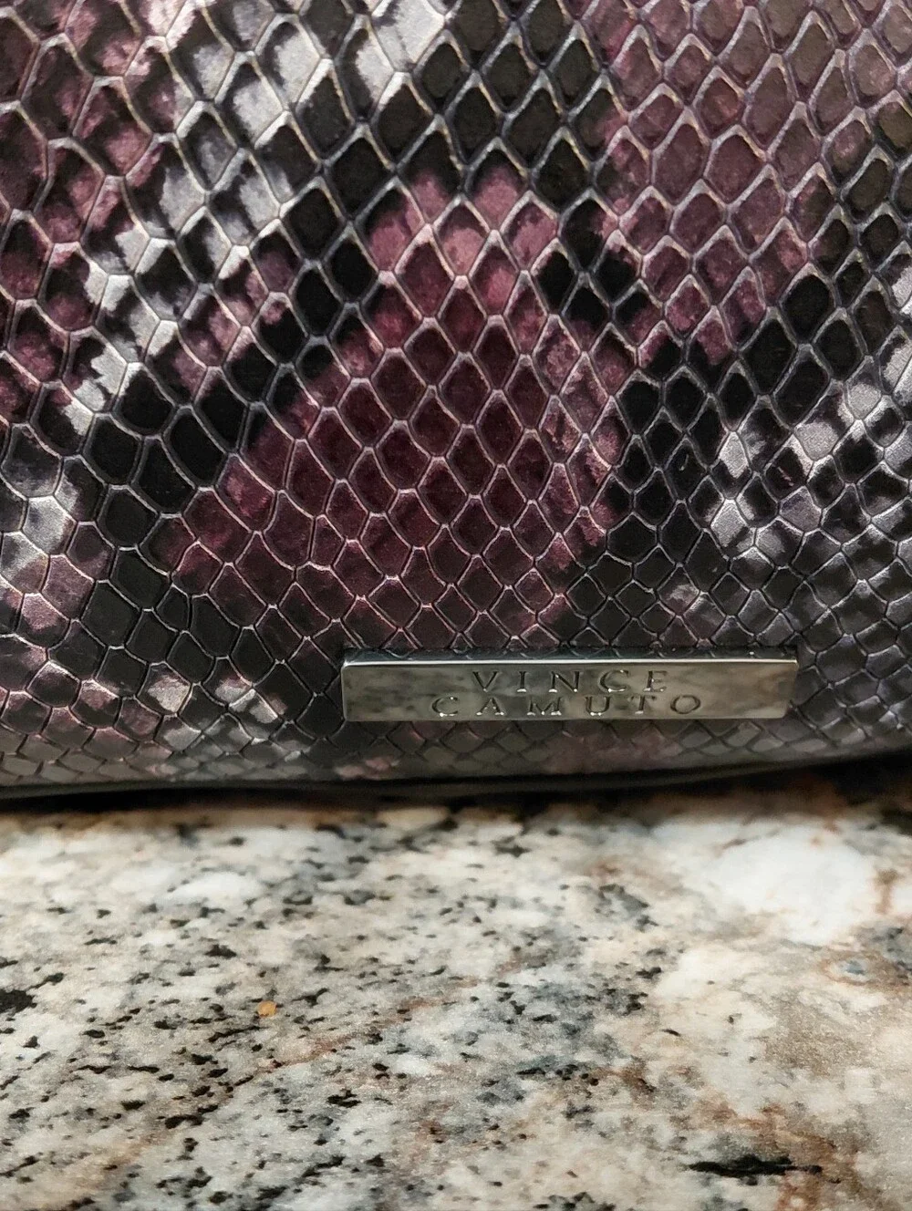 Vince Camuto Snake-Print Large Leather Tote Bag